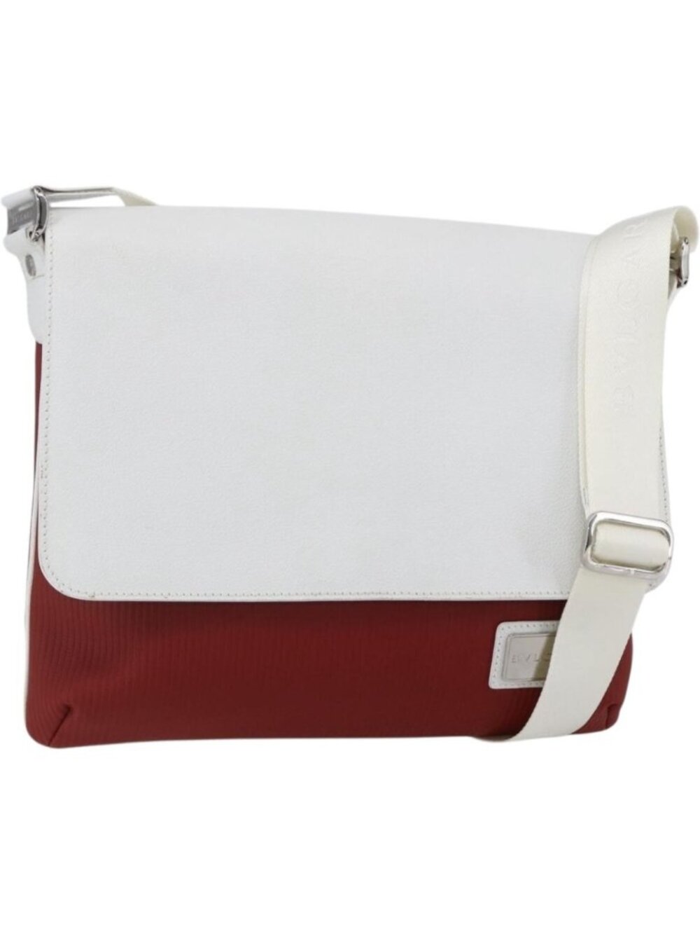 BVLGARI Shoulder Bag Leather Red White
